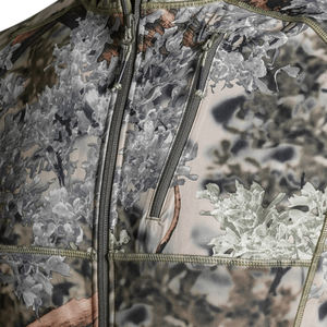 Mens Technical Outdoor <b>Camo</b> <b>Jacket</b> with Lichen Forest Print Full Zip Hooded Performance Top and Specialized Zippered Chest - Product Image 5