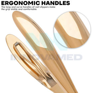 High Quality Curved Stainless Steel Cuticle Nipper Bag Manicure Pedicure Wide Jaw Durable Custom Logo Reasonable Price - Product Image 5