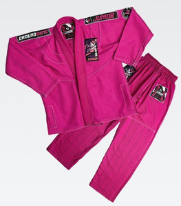 JU JITSU ชุดศิลปะการต่อสู้สั่งตัดผ้าคอตตอนพรีเมี่ยมสีชมพูน้ำหนักเบาออกแบบได้ตามต้องการ - Product Image 5
