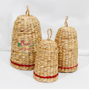 Juego de Artesanía Artex Dong Thap, 3 Decoraciones Modernas de Campanas de Jacinto de Agua, Regalo Rústico para Navidad 2024, para Colgar - Product Image 2