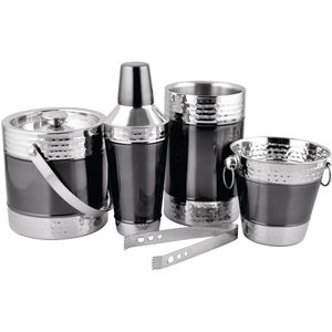 5 <b>Pc</b> <b>Set</b> of Stainless Steel Bar Tools Middle Spoon in Black Color Metal Material Packed in Gift Box - Product Image 1