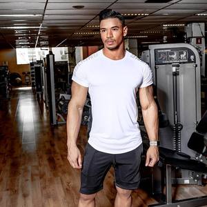 Ropa deportiva Camiseta deportiva Medias musculares Ropa <span class=keywords><strong>de</strong></span> <span class=keywords><strong>entrenamiento</strong></span> <span class=keywords><strong>de</strong></span> alta elasticidad para hombres Ropa <span class=keywords><strong>de</strong></span> fitness <span class=keywords><strong>de</strong></span> manga corta para hombres - Product Image 4