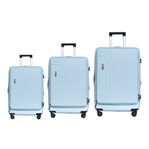 High-Fashion Abs Pc 8088 Multiple Colors Aluminium Suitcase Luggage Double Silent Wheels Set of 3pcs Hung Phat Made in Vietnam - Product Image 1
