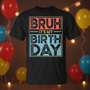 T-shirt a maniche corte per festeggiare il compleanno, t-shirt unisex per adulti, girocollo, con grafica festiva - Product Image 3