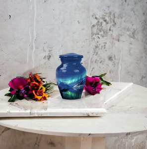 New Design Cremation <b>Keepsake</b> Urns Best Selling Customized Hand Engraved Metal <b>Keepsake</b> Cremation Urn With Velvet <b>Box</b> - Product Image 4