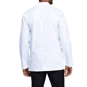 Bata de laboratorio médica transpirable de algodón/poliéster diseñada a medida, estilo streetwear con detección de agujas, uniformes de color personalizado para hombre de alta calidad - Product Image 3