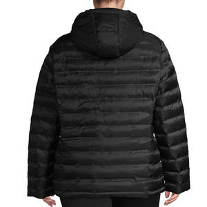 Blouson matelassé pliable pour femme grande taille avec capuche, blouson matelassé noir brillant, petit matelassé, fermeture éclair intégrale, hiver, style unique - Product Image 2