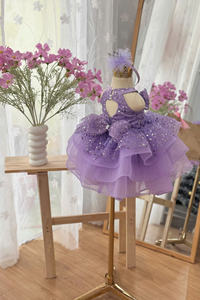 เดรสเจ้าหญิงปักเลื่อมแขนกุดสำหรับเด็กผู้หญิงอายุ1-10ปีมีหลายสีให้เลือกหลายสีคล้องคอดีไซน์แบบลำลอง - Product Image 4