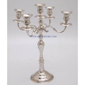 Cristal et métal or rose poli classique nouveau modèle candélabre qualité exclusive grande taille table éclaircissant chandelier - Product Image 4