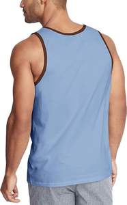 Camiseta sin mangas para hombre, 100% poliéster, cuello redondo, ropa de gimnasio, secado rápido, color y logotipo personalizados, hecho en Pakistán - Product Image 6