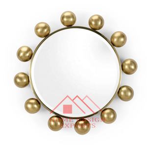 Espejo de lujo decorativo de pared para el hogar para decoración de pared, espejo de pared con diseño de hojas a precio mayorista - Product Image 2