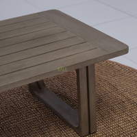 Mesa de Comedor de Madera de Teca Sólida para Hotel o Uso en Interiores, Estilo Minimalista, Muebles Duraderos para Comedor
