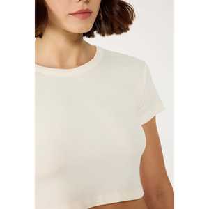 T-shirt court pour femme, décontracté et sportif, en tissu 100% coton, respirant, manches courtes, taille unique, XS-4XL - Product Image 4