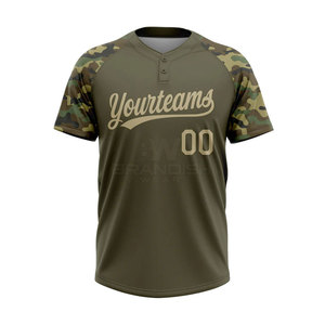Maillot de baseball à deux boutons en matériau durable, personnalisable, respirant, prix abordable, vente en gros 2025 - Product Image 2