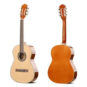 Top Body principiante che suona facilmente il suono strumenti musicali 39 "chitarra classica da Singapore con materiale in abete