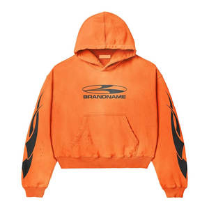 Conjunto Deportivo con Efecto Deslavado, Sudadera con Capucha y Pantalones, 100% Algodón, Estilo Holgado, Unisex - Product Image 3