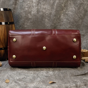 Genuine Leather Luxury Sports <b>Duffel</b> <b>Bag</b> with Zipper Closure Eco-Friendly Durable Large Capacity for Gym Workouts Weekend Travel - Product Image 4