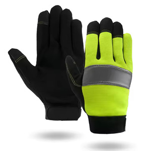 Guantes DE TRABAJO mecánicos de cuero de vaca reforzados Protección de manos de seguridad industrial Guante mecánico suave y cómodo - Product Image 3
