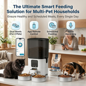 Comedero Inteligente para Mascotas con WiFi y Cámara, Dos Tazones, Dispensador Automático de Comida para Gatos, Control por Aplicación, Comedero Automático para Perros y Gatos - Product Image 6