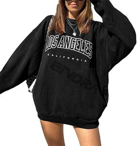 2025 ropa de otoño para mujer, suéter con capucha con logotipo personalizado para mujer, sudaderas informales con capucha de color sólido en blanco - Product Image 1