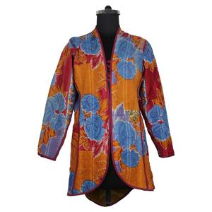 Haute couture réel pour les femmes Vintage Afghani coton Kantha vestes de travail authentique 100% coton Kantha vestes de travail cousues à la main - Product Image 2