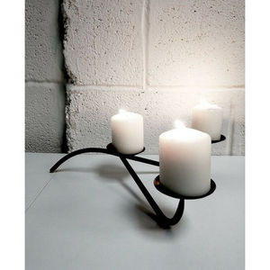 Lot de 2 bougeoirs, bougeoirs décoratifs au design moderne, bougeoirs couleur noir fer pur de haute qualité, fournisseurs indiens - Product Image 6