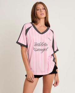Camiseta Deportiva de Fútbol para Mujer, Estampado Ecológico, Corte Holgado, Verano - Product Image 6