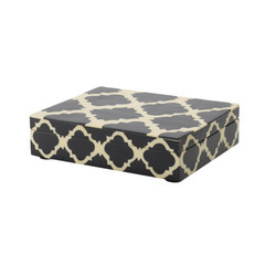 Boîte à bijoux en MDF de qualité supérieure, artisanat naturel, véritable incrustation de nacre pour le rangement des colliers, originale, faite à la main - Product Image 4