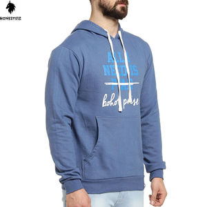 เสื้อฮู้ดดี้ผ้าฝรั่งเศสเนื้อหนักสำหรับฤดูหนาว ปักลายแบบกำหนดเอง ตกแต่งด้วยแพทช์ ผู้ชาย สไตล์ซันเฟด ประดับด้วยคริสตัล แบบดิจิทัล - Product Image 3