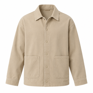 Chaqueta de Algodón Personalizada para Hombre, Estilo Gabardina Casual, Transpirable, Ecológica, Ligera, Corte Holgado, OEM, Marca Privada, Venta al Por Mayor - Product Image 2