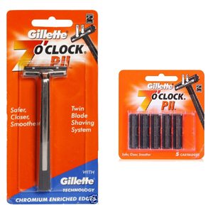 Cuchillas de doble filo Gillette 7 O'Clock para hombre, diseñadas para un corte preciso y una afeitura de calidad profesional con comodidad en cada uso. - Product Image 4