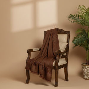 Premium Warm Kullu Wool Shawl 80x40 Inch Women's Breathable with Timeless Traditional Design for Winter Season Use Market Price - Product Image 2