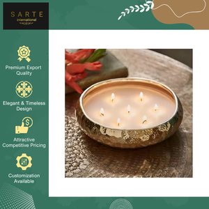 Venta Caliente, Portavelas de Latón Hecho a Mano, Pulido Plateado, Ecológico, Decoración Navideña para el Hogar, India - Product Image 4