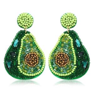 Pendiente de diseño de flor bordada hecha a mano, joyería étnica exquisita para mujer, hermosas combinaciones de colores de artesanías MD - Product Image 2