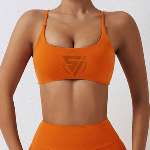 OEM Custom Manufacturers High Support Crisscross <b>Straps</b> Eco-Friendly Lightweight Stretchy Breathable Wide Binding Sports <b>Bra</b> - Product Image 5