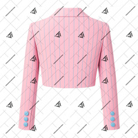 Greek Jack et Jill of America JJOA Sorority Clothing Prêt à expédier Veste blazer courte à rayures avec doublure personnalisée