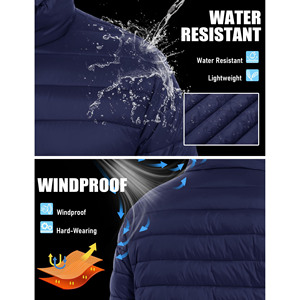 Blouson matelassé élégant pour homme, design professionnel, col, nouveau tissu tendance, veste pour homme - Product Image 2