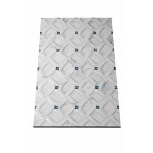 Carreaux de mur décoratifs en céramique 3D modernes blancs, noirs et gris 300x600 pour salle de bain et cuisine, carreaux de mur intérieurs numériques - Product Image 1