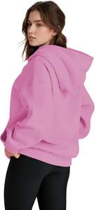 OEM ODM personalizado impreso mujer Sudadera con capucha manga larga pulóver sudadera al por mayor directo de fábrica de algodón polar - Product Image 4