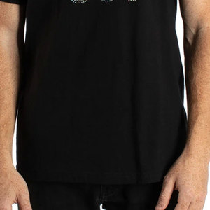 T-shirt strass en coton personnalisé à quantité minimale de commande bas pour hommes T-shirt strass personnalisé pour taille adulte T-shirt strass - Product Image 5