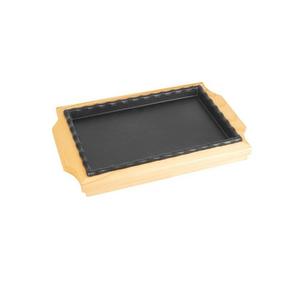 Plaque chauffante artisanale de qualité supérieure en fonte avec base en bois pour fournisseur en gros - Product Image 2