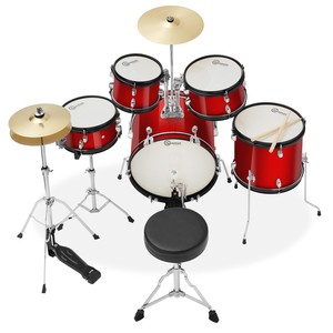 Juego de Batería para Principiantes de 5 Piezas con Taburete y Soporte, Ligero, Eléctrico/Alimentado por CA - Product Image 1