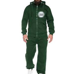 Chándales de 2 piezas para hombre, chándal para hombre, conjunto atlético de 2 piezas, liso, informal, con cremallera, manga completa, traje para correr para hombre - Product Image 5