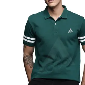 Custom Logo Bedrukt Korte Mouw Mode 100% Katoenen Sport Poloshirts Met Kraag Tshirt Polo 2023 24