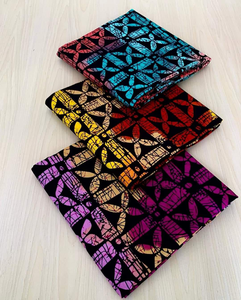 Impression à la cire africaine de haute qualité en Zambie et tissu en coton Ankara avec des motifs bicolores classiques pour la couture et l'artisanat - Product Image 1