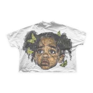 Camiseta gráfica Heavyweight 100% algodón pantalla personalizada DTG impresión French Terry con manga corta Boxy hombres camiseta recortada - Product Image 4