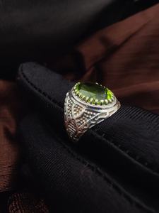 แหวนเงินแท้925ควอตซ์นกแก้ว | แหวนอัญมณีทรงวงรีเกรดสูง | เครื่องประดับงานปาร์ตี้แต่งงานแบบโบโฮทำด้วยมือ - Product Image 3