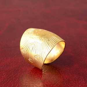 New Arrival Silver Eye Tribal Elephant Boho Brass <b>Rings</b> Women 18k Gold Plated Ethnic Animal Wide Band Statement <b>Ring</b> Third Party - Product Image 6