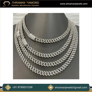 Collar Cubano Personalizado de Plata 925 con Diamantes de Moissanita Chapados en Oro de 12 mm, Joyería Hip Hop para Hombres y Mujeres, Cadenas para Fiestas - Product Image 4