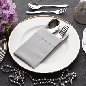 Serviette de table de poche Airlaid 1 à 8 plis 16x16 pouces Linge de table jetable dégradable pour restaurant, événement et restauration USA - Product Image 2